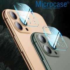 Microcase iPhone 11 Pro 3D Kamera Koruyucu Tempered Glass Şeffaf