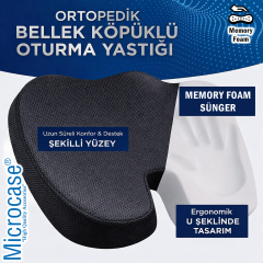 Microcase Ortopedik Memory Foam Basur Hemeroid Kuyruk Sokumu Minderi Yastığı AL5516