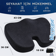 Microcase Ortopedik Memory Foam Basur Hemeroid Kuyruk Sokumu Minderi Yastığı AL5516