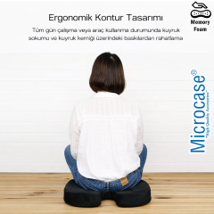 Microcase Ortopedik Memory Foam Basur Hemeroid Kuyruk Sokumu Minderi Yastığı AL5516