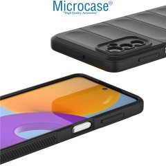 Microcase Samsung Galaxy M52 5G Miami Serisi Darbeye Dayanıklı Silikon Kılıf - Siyah