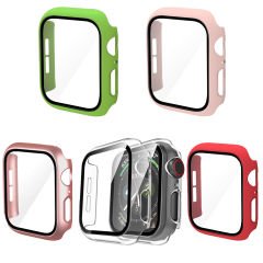 Microcase Apple Watch 8 45mm Ekran Korumalı Sert Rubber Kılıf - AL3173 Gümüş