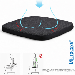 Microcase Ortopedik Memory Foam Nefes Alabilen Kumaş Oturma Minderi 40x40x4 CM AL5518