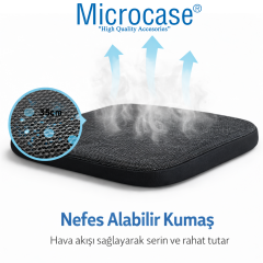 Microcase Ortopedik Memory Foam Nefes Alabilen Kumaş Oturma Minderi 40x40x4 CM AL5518