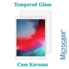 Microcase iPad Air 3.Nesil 2019 Delüx Serisi Universal Standlı Deri Kılıf - Turkuaz + Tempered Glass Cam Koruma