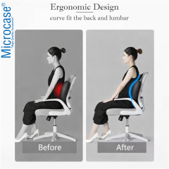 Microcase Ortopedik Memory Foam Nefes Alabilen Kumaş Oto ve Koltuk Bel Sırt Dayama Minderi AL5519