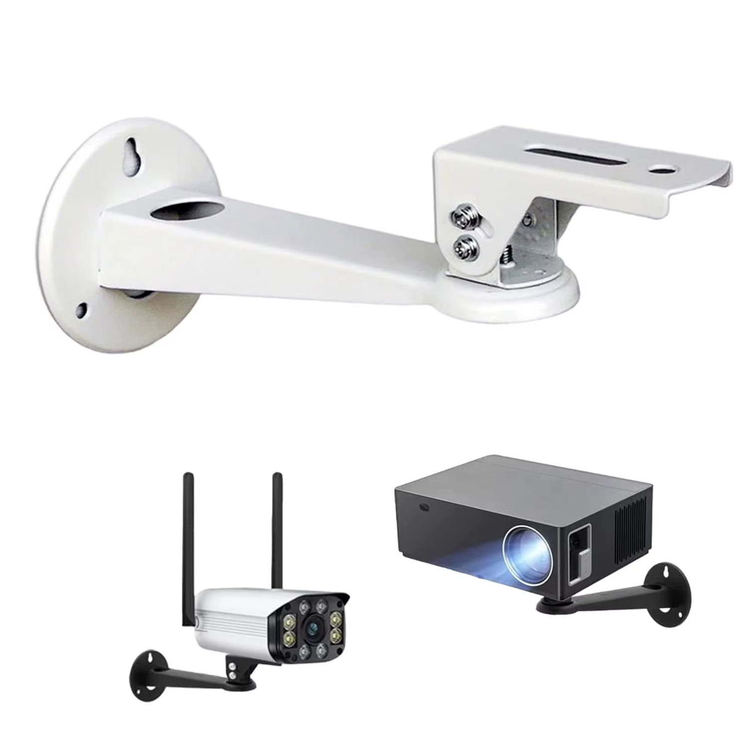 Microcase Metal Döner Başlıklı CCTV Kamera Projeksiyon Duvara Monte Askı Aparatı - AL5283