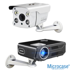 Microcase Metal Döner Başlıklı CCTV Kamera Projeksiyon Duvara Monte Askı Aparatı - AL5283
