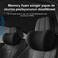 Microcase Ortopedik Memory Foam Nefes Alabilen Kumaş Oto Koltuk Kafa Destek Minderi AL5522