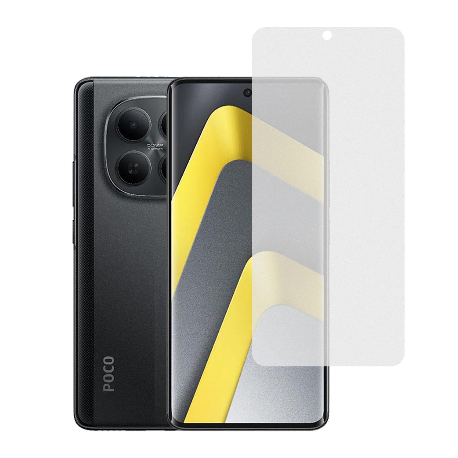 Microcase Xiaomi POCO M8 Tam Kaplayan Çerçeveli Mat Cam Koruma - AL3124