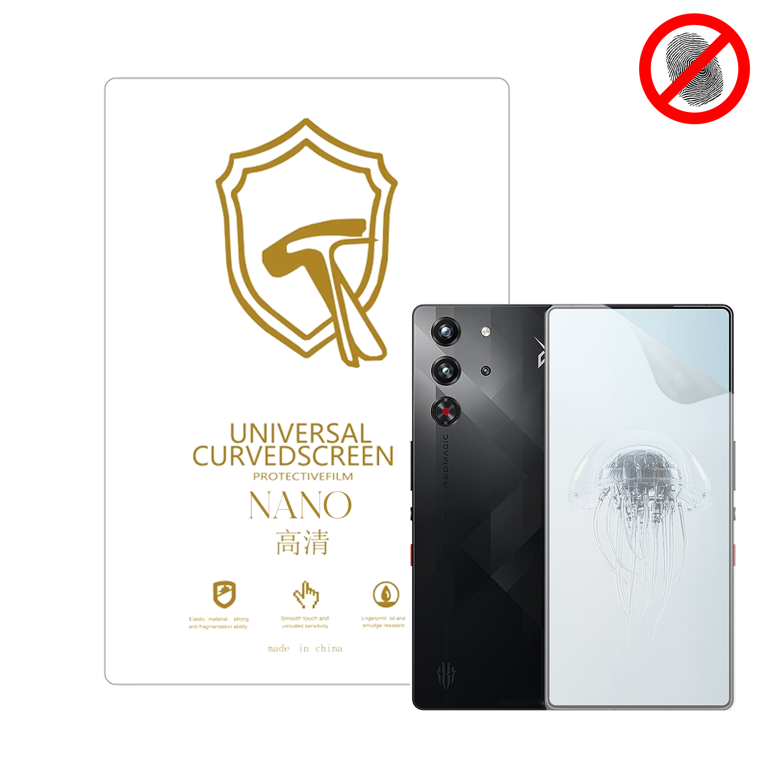 Microcase ZTE Nubia Red Magic 10 Pro ile Uyumlu Full Tpu Nano Ön Ekran Koruma Filmi - EKM101