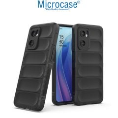 Microcase Oppo Reno 7 5G Miami Serisi Darbeye Dayanıklı Silikon Kılıf - Açık Gri