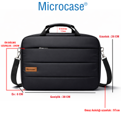 Microcase 2in1 Set Macbook Pro 14 inch M4 2024 ile Uyumlu Çanta + Omuz Askılıklı El Çantası AL5499