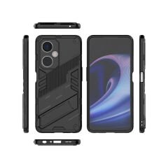 Microcase OnePlus Nord CE 3 Lite Matrix Serisi Armor Standlı Perfect Koruma Kılıf - Siyah AL3416