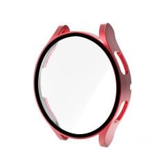 Microcase Samsung Galaxy Watch 5 40mm Ekran Korumalı Sert Rubber Kılıf - AL3173-Kırmızı