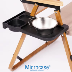 Microcase Kamp Sandalyeleri için Çok Amaçlı Sehpa bardaklık Telefon Tutucu 285x170 AL5278