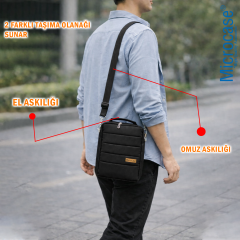 Microcase 2in1 Set Macbook Air 13 inch M4 2025 ile Uyumlu Çanta + Omuz Askılıklı El Çantası AL5499