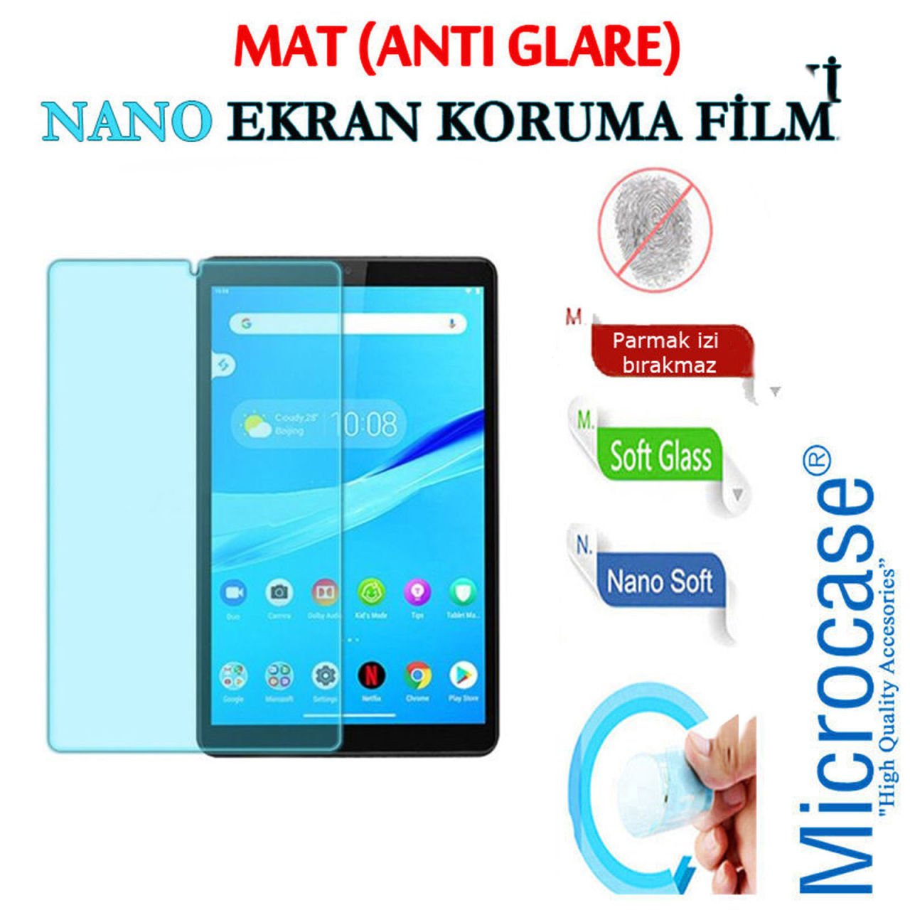 Microcase Lenovo Tab M8 FHD TB-8705F 8705 8 inch Tablet Nano Esnek Ekran Koruma Filmi - MAT