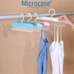 Microcase Dolap İçi Organizer Çok Amaçlı 8 Kancalı ve Yapışkanlı Kravat Sütyen Kıyafet Dolap Askısı-AL4504