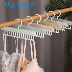Microcase Dolap İçi Organizer Çok Amaçlı 8 Kancalı ve Yapışkanlı Kravat Sütyen Kıyafet Dolap Askısı-AL4504