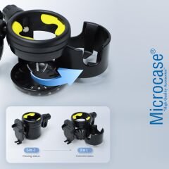 Microcase Bisiklet Bebek Arabası için Şişe Biberon Bardak ve Telefon Tutucu - AL4007