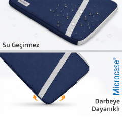 Microcase Samsung Galaxy P610 ile Uyumlu Çok Amaçlı Sleeve Tipi 10-11 inch Tablet Çantası Lacivert AL5538