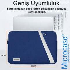 Microcase Samsung Galaxy P610 ile Uyumlu Çok Amaçlı Sleeve Tipi 10-11 inch Tablet Çantası Lacivert AL5538