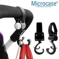 Microcase Bisiklet Bebek Arabası Eşya Poşet Çanta Taşıma Aparatı Askılık - AL4008