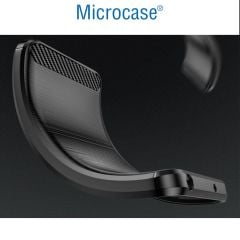Microcase Samsung Galaxy A35 5g Brushed Carbon Fiber Silikon Kılıf - Siyah AL3332