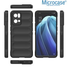 Microcase Oppo Reno 7 Pro Miami Serisi Darbeye Dayanıklı Silikon Kılıf - Koyu Gri