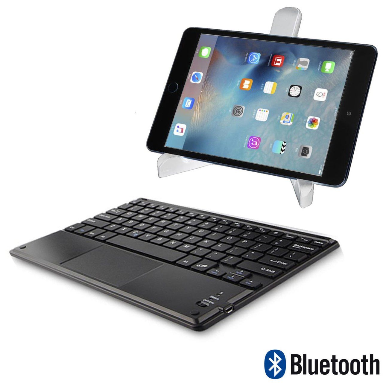 Microcase Samsung Galaxy Tab S9 11 inch Tablet Bluetooth Touchpad Klavye 25 cm (TR Sticker) + Tablet Standı - AL2758