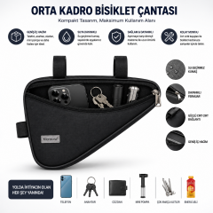 Microcase Bisiklet Elektrikli Bisiklet Orta Kadro Arası Üçgen Çanta AL5621