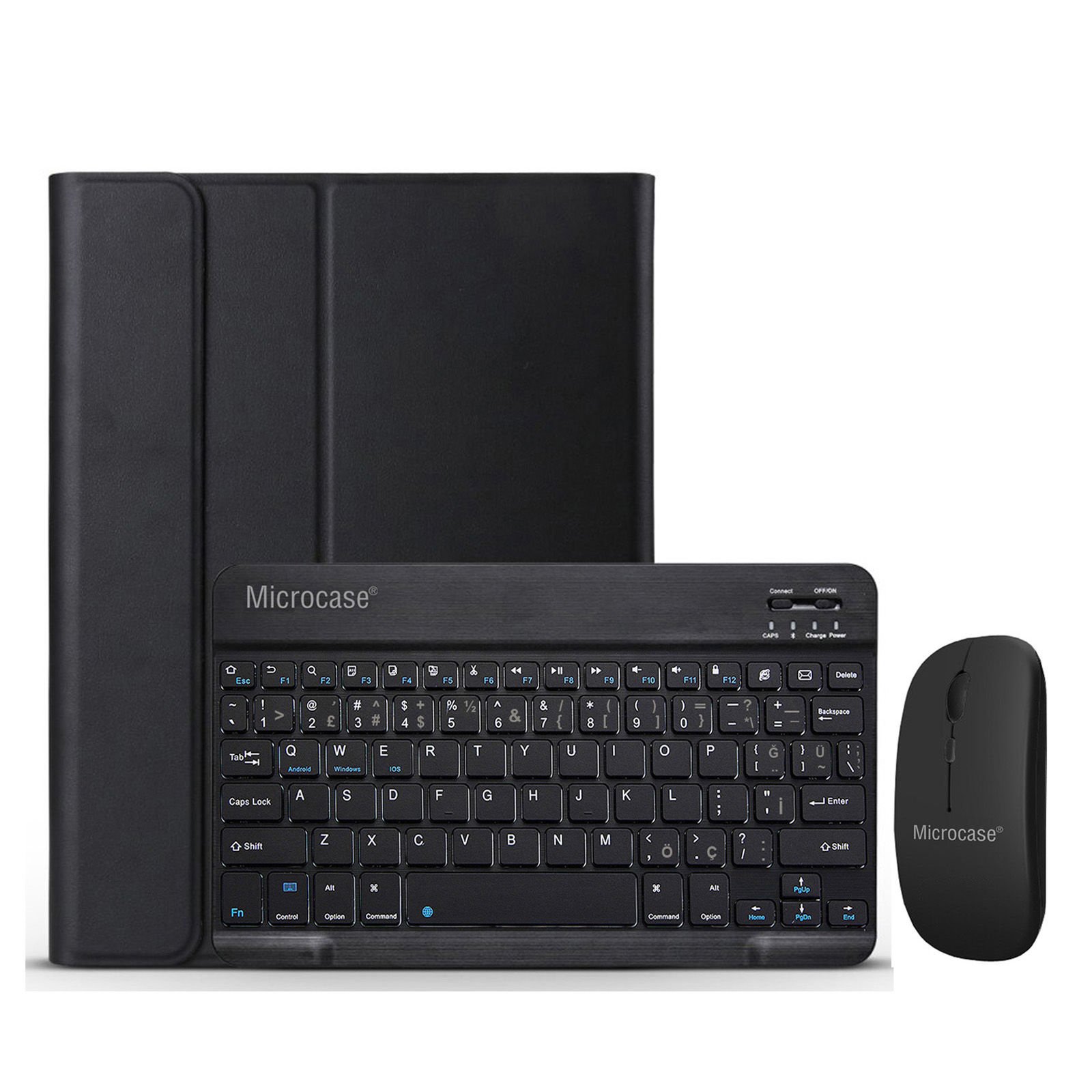 Microcase Honor Pad 8 12 inch Tablet Bluetooth Klavye ve Mouse + Standlı Kılıf - BKK6