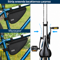 Microcase Bisiklet Elektrikli Bisiklet Orta Kadro Arası Üçgen Çanta 2 Adet AL5621