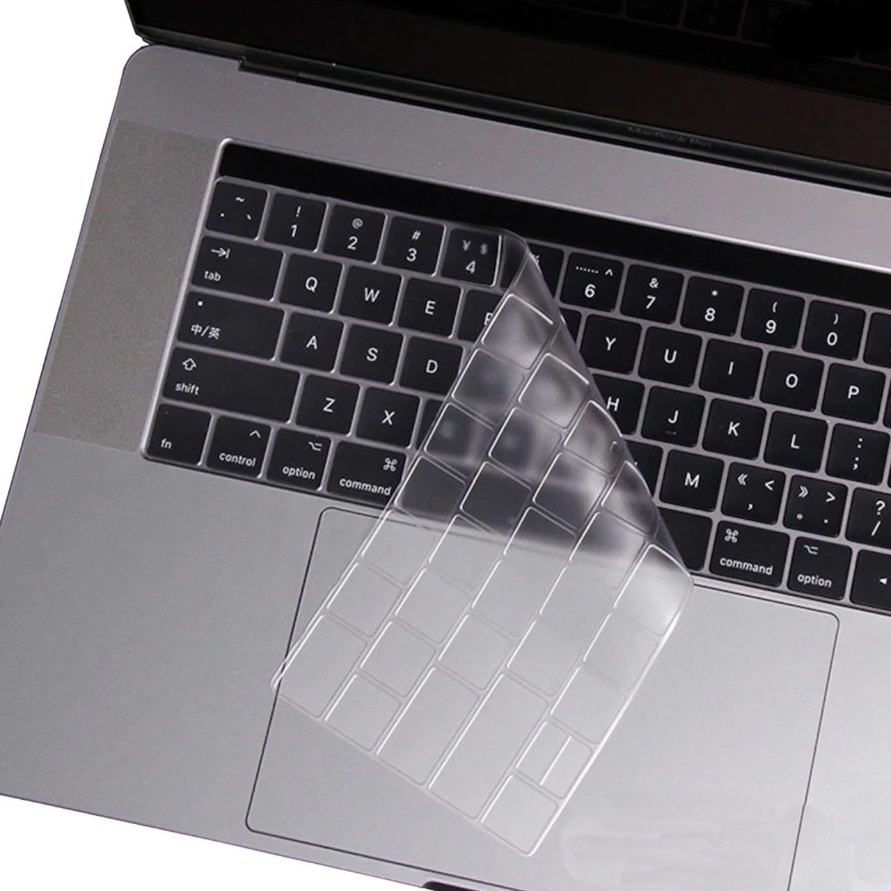 Microcase Macbook Air 13 M1 Chip A2337 Silikon Klavye Koruması EU Türkçe Şeffaf