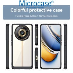Microcase Realme 11 Pro 5G / 11 Pro Plus 5G Shield Serisi Darbeye Dayanıklı Yarı Esnek Plastik TPU Kılıf - AL8100 Füme