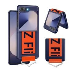Microcase Samsung Galaxy Z Flip 7 FE/ Z Flip 6 Parmak Tutuculu Kayış Askılı Plastik Kılıf - AL3007