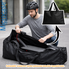 Microcase Katlanabilir Gidona Asılabilen Omuz ve El Askılıklı Scoter Taşıma Çantası 140x55x40 CM AL5528
