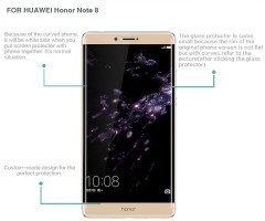 Huawei Honor Note 8 Tempered Glass Cam Ekran Koruma