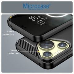 Microcase  Huawei Pura 70  Brushed Carbon Fiber Silikon Kılıf - Siyah AL3332