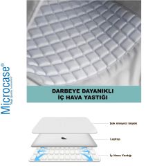 Microcase Macbook Pro M2 13.3'' 2022 A2338 için Macbook Çantası 2 Bölmeli AL4227 Krem Pembe Mavi