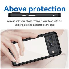 Microcase Google Pixel 8 Shield Serisi Darbeye Dayanıklı Yarı Esnek Plastik TPU Kılıf - AL8100