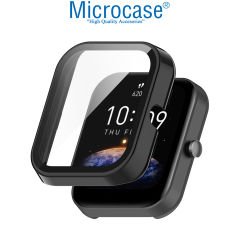 Microcase Amazfit Bip 3 Ekran Korumalı Sert Rubber Kılıf - AL3173
