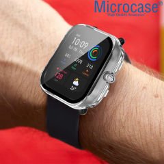 Microcase Amazfit Bip 3 Ekran Korumalı Sert Rubber Kılıf - AL3173