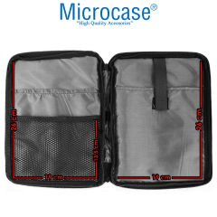 Microcase Vestel V Tab Z1 10 inch Tablet için Omuz Askılı ve El Tutacaklı Universal Sleeve Taşıma Çantası -AL3068