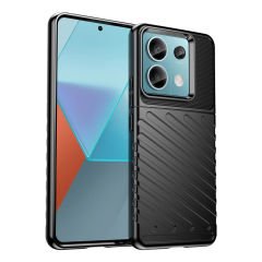 Microcase Poco X6 /Xiaomi Redmi Note 13 Pro 5G  Thunder Serisi Darbeye Dayanıklı Silikon Kılıf - Siyah AL3421