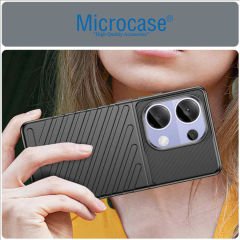 Microcase Xiaomi Poco M6 Pro 4G / Xiaomi Redmi Note 13 Pro 4G    Thunder Serisi Darbeye Dayanıklı Silikon Kılıf - Siyah AL3421