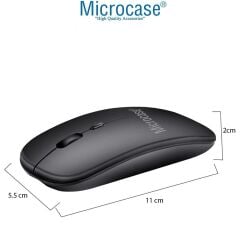 Microcase OnePlus Pad 4 13.2 inch ile uyumlu Tablet Çanta + Bluetooth Klavye + Mouse + Tablet Standı Siyah- AL4233