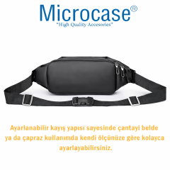 Microcase 2 Bölmeli Günlük Kullanım Çapraz Omuz Askılıklı Çanta AL5535 Siyah