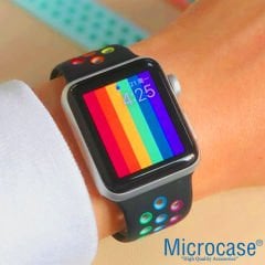Microcase Amazfit Bip U Pro 40mm için Delikli Silikon Kordon Kayış - KY12